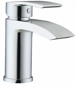 Kai Bathrooms Eclipse Chrome Waterfall Mono Basin Mixer Including Basin Waste