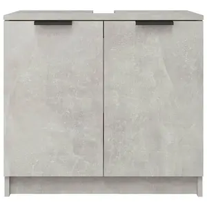 Berkfield Bathroom Cabinet Concrete Grey 64.5x33.5x59 cm Engineered Wood