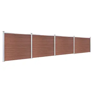 Berkfield Fence Panel Set WPC 699x146 cm Brown