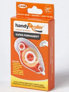 U-Craft Handy Tape Roller 20m Super Permanent Plus Extra Strong Double Sided