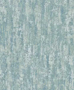 Grandeco Rocks Distressed Plaster Effect  Plain Blown Vinyl Wallpaper, Green