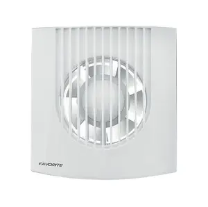 White Bathroom Kitchen Extractor Fan 100mm with Non Return Valve