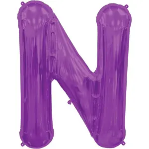 NorthStar N Letter Foil Balloon Purple (One Size)