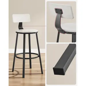 Shakir Counter Stool (Set of 2) White/Black