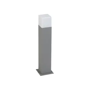 CGC Dark Grey & White Cube Outdoor Garden Large Post Pathway Light