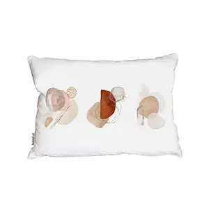 Terracotta, Orange, Blush, Pink, Ivory, Beige Watercolor Illustration And Gold Elements (Outdoor Cushion) / 30cm x 45cm