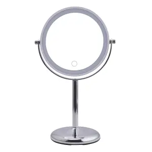 Showerdrape Iris 5x Magnifying Chrome Makeup Vanity Mirror with LED Light