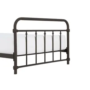 Aanya Bed Frame Classic Steel Grey Performance Velvet / Single (3')