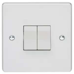 Crabtree 4172 Capital Light Switch 2 Gang 2 Way SP 10 Amp