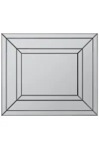 MirrorOutlet Langley All Glass Modern Bevelled Mirror 68 x 58CM