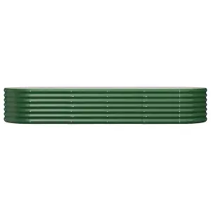 Berkfield Garden Planter Powder-coated Steel 224x80x36 cm Green