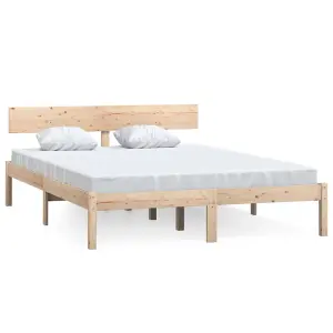 Berkfield Bed Frame Solid Wood Pine 150x200 cm King Size