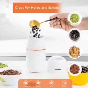 Geepas Electric Coffee Nuts Grinder Spice Grinder Wet and Dry 80g Capacity