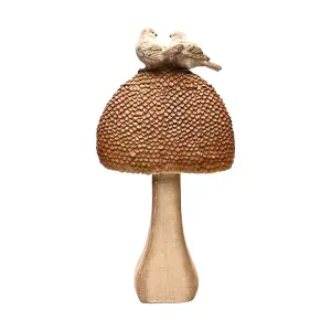 Country Living 2 Birds on a Mushroom Ornament