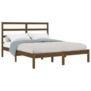 Berkfield Bed Frame Honey Brown Solid Wood Pine 120x200 cm