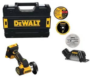 Dewalt DCS438NT 18v XR Brushless Cut Off Circular Saw 76mm Tstak + Guard + Discs