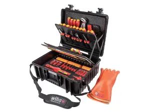 Comprehensive 77-Piece Wiha XL eMobility Tool Case Set for Electric Vehicles