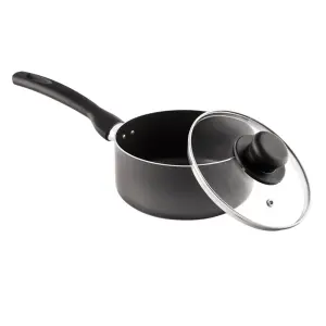 20cm Non-Stick Sauce Pan & Glass Lid