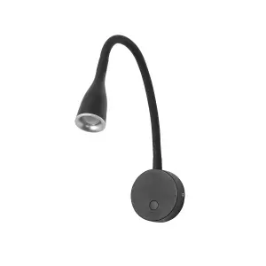 Luminosa Crobat LED Wall Reading Light Black 450lm 3000K