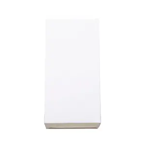 Contemporary and Stylish White Linen Fabric Tall Rectangular 25cm Lampshade