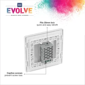 BG Evolve Brushed Steel 200W Single Touch Dimmer Switch 2-Way Secondary