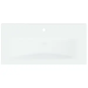 Berkfield Built-in Basin with Faucet 81x39x18 cm Ceramic White