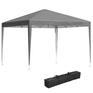 Outsunny 3 x 3 m Garden Pop Up Gazebo Marquee Party Tent Wedding Canopy Grey