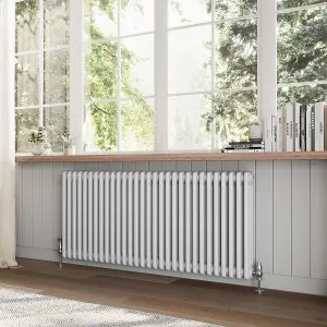 Braxton White Triple Horizontal Column Radiator - 600x1370mm