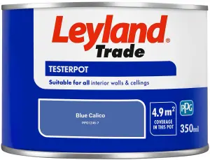 Leyland Trade Vinyl Matt Walls & Ceilings Emulsion Paint Blue Calico (PPG1246-7) 350ml Tester