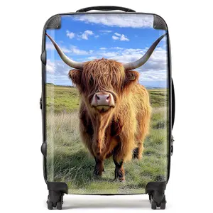 Highland Cow In Summer Suitcase - Medium