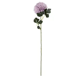 Artificial Light Purple Chrysanthemum - Plastic - H54 cm - Purple