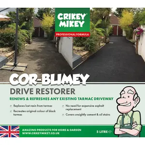 Tarmac Driveway Restorer Crikey Mikey Cor-Blimey Asphalt Drive 5L & Sprayer Kit