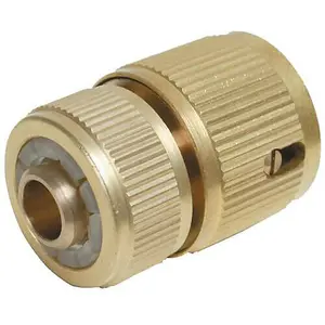 Garden Hose Quick Connector Auto Water Stop Brass 1/2" inch