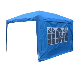 SunDaze Blue Side Panel with Window for 3x3M Pop Up Gazebo Tent 1 Piece