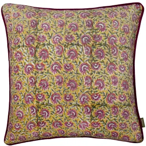 Paoletti Chedworth Piped Velvet Polyester Filled Cushion