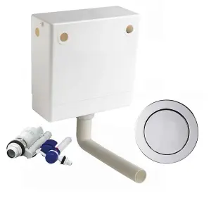 Macdee Pneu Compact Pneumatic Concealed WC Toilet Cistern Single Flush CPL41CP