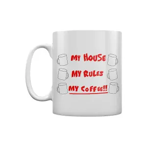 Grindstore My House My Rules My Coffee Mug White/Red (One Size)