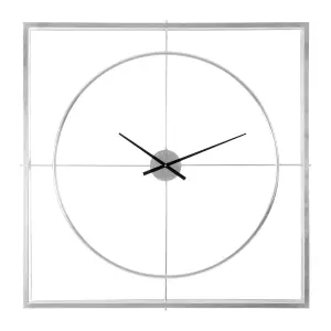 Interiors By Premier Minimalist Design Silver Finish Wall Clock, Readable Clock On The Wall, Versatile And Functional Home Clock