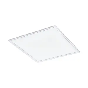 Wall / Ceiling Light White 450mm Slim Square Panel 21W Built in LED 4000K