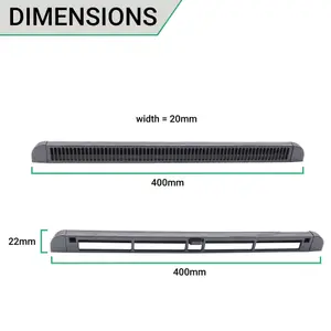 EAI Trickle Window Slot Vent Easy Fitting Inside & Out - 400mm - 3180mm²EA - Anthracite Grey