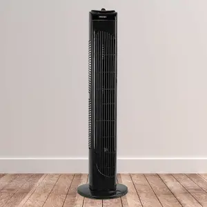 Prodex PX5229B Tower Fan, Oscillating, 3 Speed, 29 Inch, Black