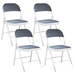 Set of 4 Dining Chairs SPARKS Dark Grey