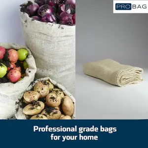 PRObag - Hessian Sacks - PREMIUM GRADE - Jute, Burlap Sacks for Potatoes Vegetables Fruit - Potato Sacks Extra Strong