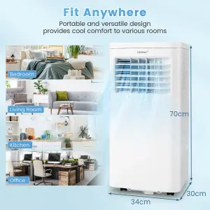 Costway 4-in-1 Portable Air Conditioner 9000 BTU Air Cooling Fan Dehumidifier AC Unit