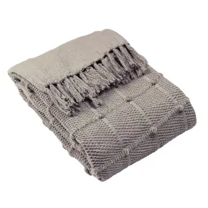 furn. Motti Woven Tufted Striped Tasselled Throw