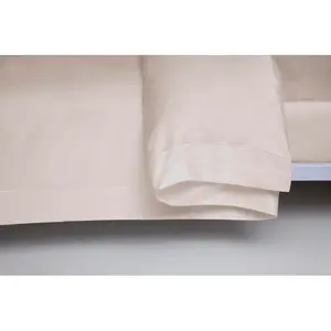 Cotton Solid Colour Duvet Cover Set with Pillowcases Oyster / Double Duvet Cover + 2 Standard Pillowcases