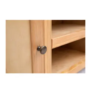 Lugo Waxed 2 Door TV Cabinet Brass Knob