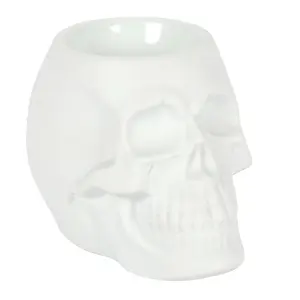 White Skull Oil Burner for Aromatherapy