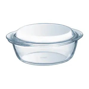 Pyrex 1 Litre Round Borosilicate Glass Casserole