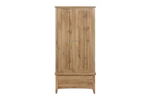 Birlea Hampstead 2 Door 1 Drawer Wardrobe Oak